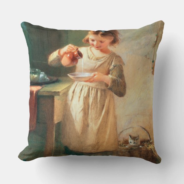 Kitty's Breakfast Cushion (Front)