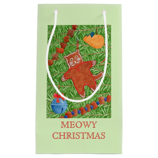 KITTY'S CHRISTMAS TREE Small Gift Bag (Front)