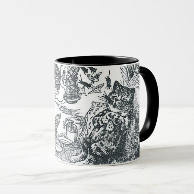 Kitty's Dream of Fairyland, Louis Wain Mug (Front Right)