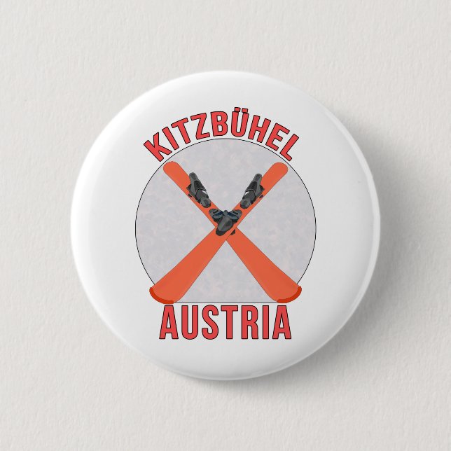 Kitzbühel, Austria 6 Cm Round Badge (Front)
