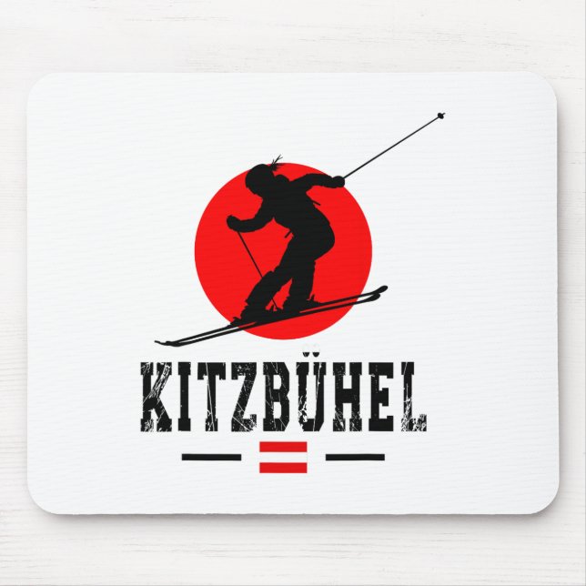 Kitzbühel Austria Ski Resort Alps Austrian Skiing  Mouse Pad (Front)