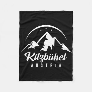 Kitzbühel Austria Ski Resort Skiing Snowboarding S Fleece Blanket