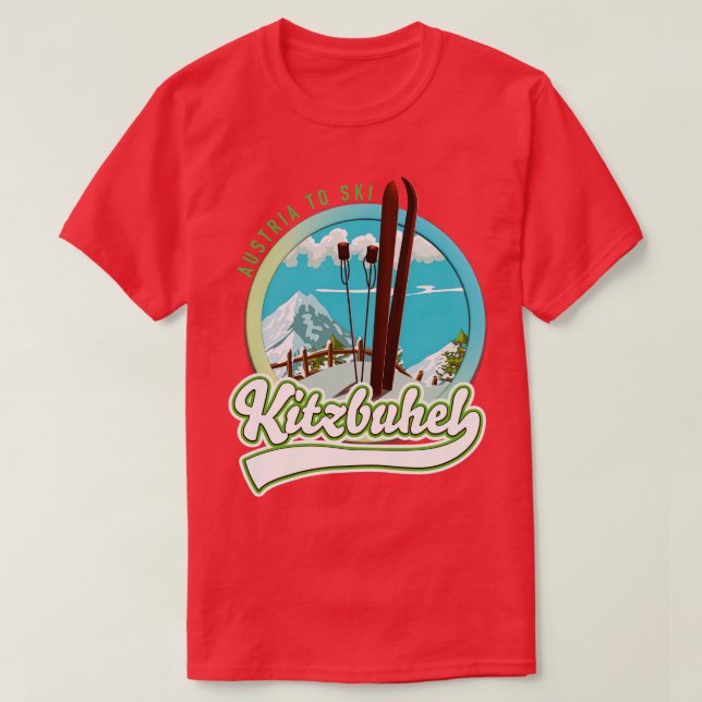 Kitzbuhel austria to ski T-Shirt (Design Front)