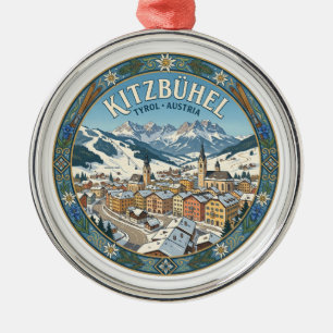 Kitzbühel Austria Travel Souvenir Metal Ornament