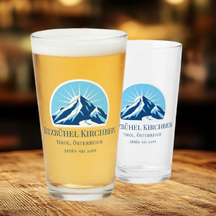 Kitzbühel Kirchberg Austria ski resort beer glass