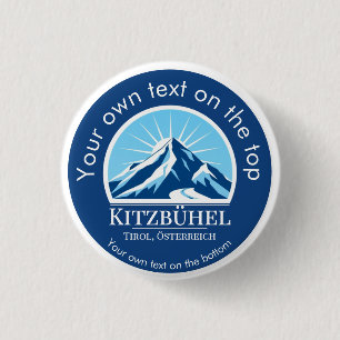 Kitzbühel Tirol Austria Österreich ski area 3 Cm Round Badge