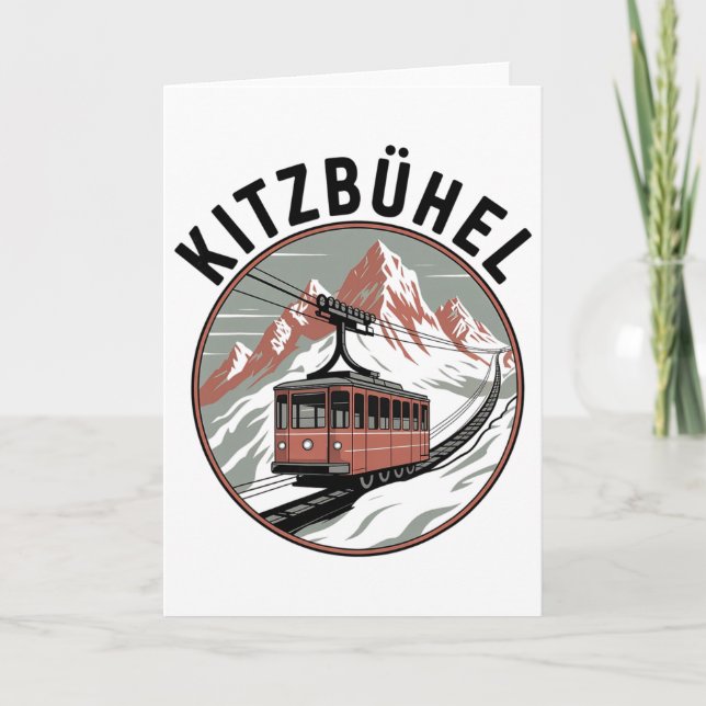 Kitzbühel Winter Ski Adventure Alpine Escape _10  Card (Front)