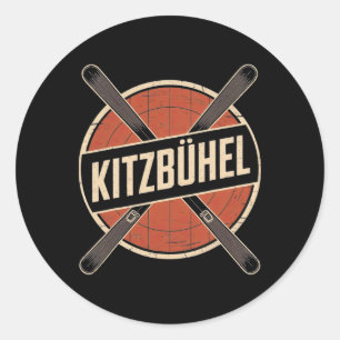 Kitzbühel Winter Ski Adventure Alpine Escape _2 Classic Round Sticker