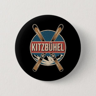 Kitzbühel Winter Ski Adventure Alpine Escape _7 6 Cm Round Badge