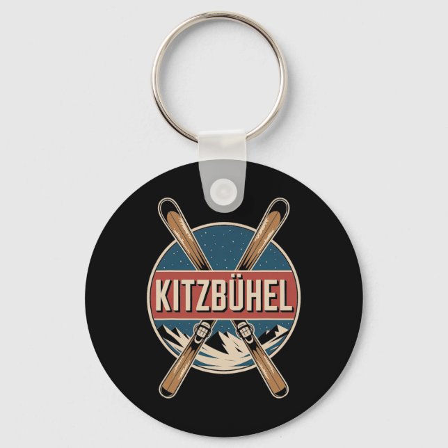 Kitzbühel Winter Ski Adventure Alpine Escape _7  Key Ring (Front)
