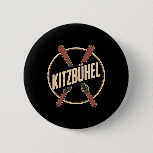 Kitzbühel Winter Ski Adventure Alpine Escape _8 6 Cm Round Badge