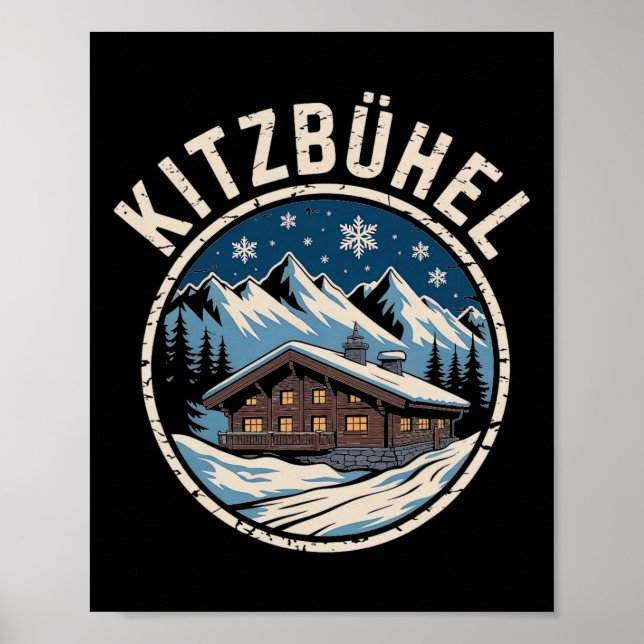 Kitzbühel Winter Ski Adventure Alpine Escape  Poster (Front)