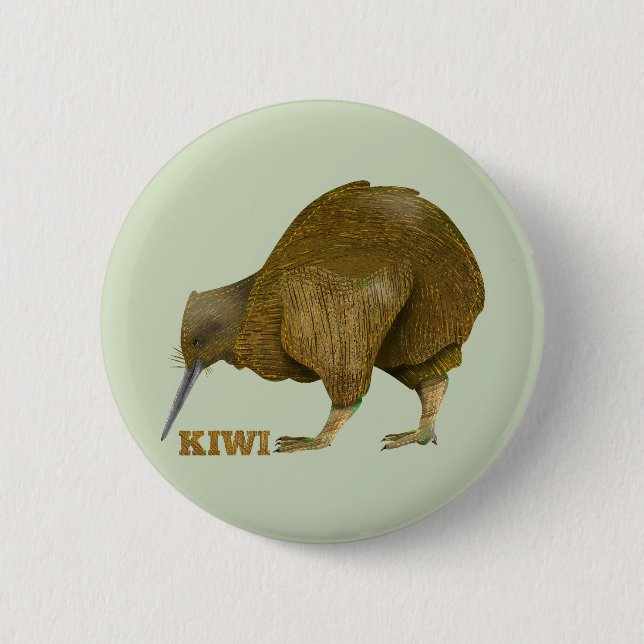 Kiwi 6 Cm Round Badge (Front)