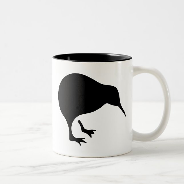 Kiwi All blacks and All Whites New Zealand gear Two-Tone Coffee Mug (Right)