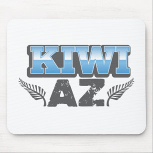 Kiwi az in blue and silver mouse pad
