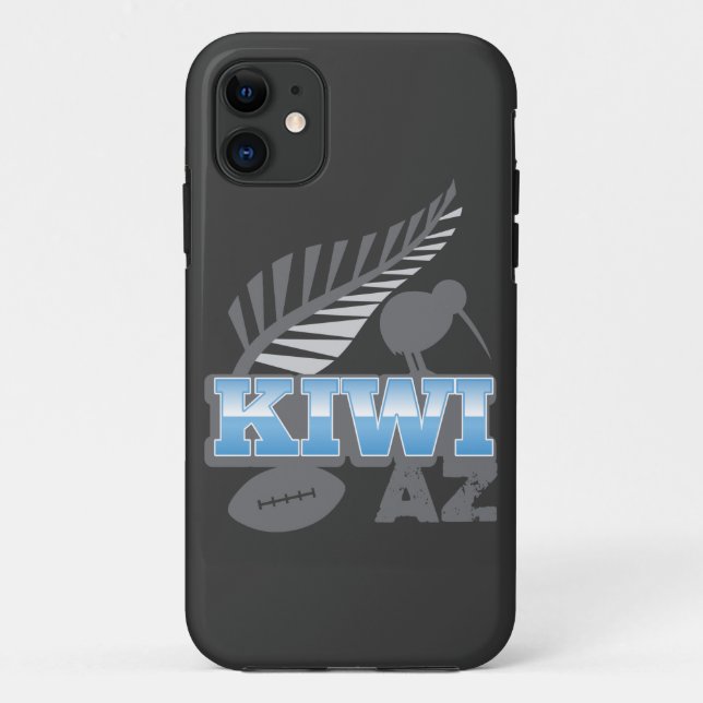 KIWI AZ rugby bird and silver fern Case-Mate iPhone Case (Back)