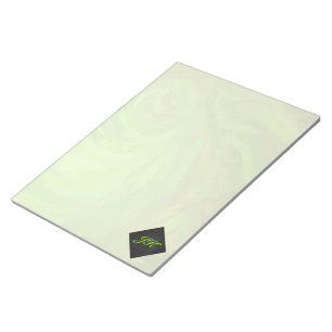 Kiwi Bash Green and Black Monogram Notepad
