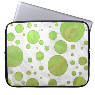 Kiwi Bash Green Polka Dot Laptop Sleeve