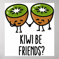 Kiwi be friends BFF Kawaii cute couple love fruit