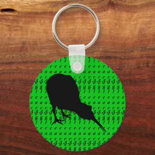 Kiwi Bird & Aotearoa (writing) New Zealand Key Ring
