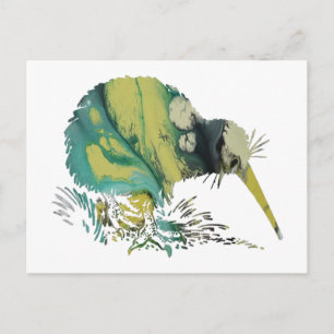 Kiwi Bird Art Postcard