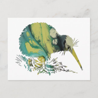 Kiwi Bird Art Postcard