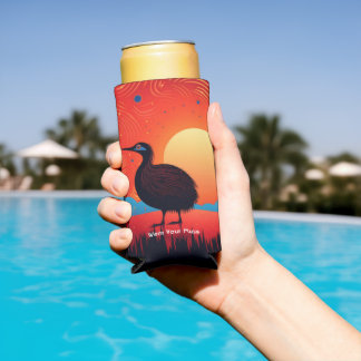 Kiwi Bird at Twilight  Seltzer Can Cooler