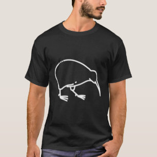 Kiwi Bird Badge Patch Line Art Icon New Zealand Gi T-Shirt