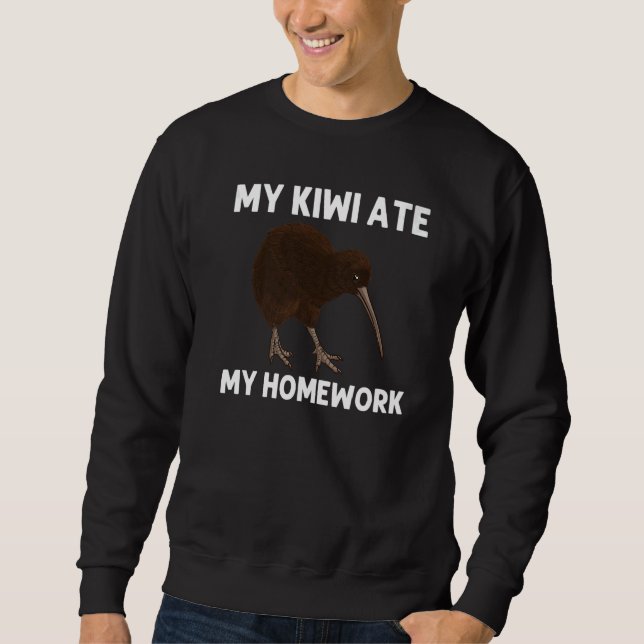 Kiwi Bird For Kids Boys Wildlife Animal New Zealan Sweatshirt (Front)