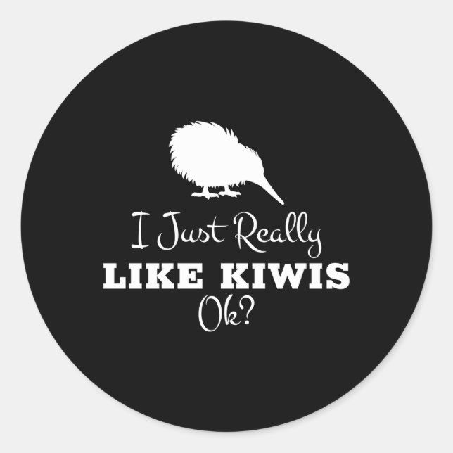 Kiwi Bird For New Zealand Bird Classic Round Sticker (Front)