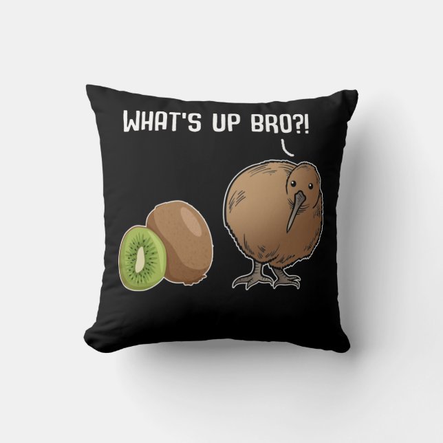 Kiwi Bird Fruit Animal Joke Kiwi Cushion (Front)