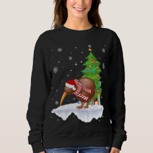 Kiwi Bird Lover Gift Santa Hat Kiwi Christmas Sweatshirt