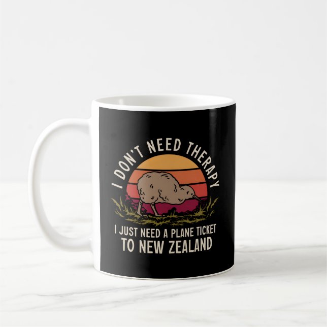 Kiwi Bird New Zealand Coffee Mug (Left)