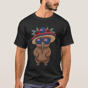 Kiwi Bird New Zealand Flag T-Shirt