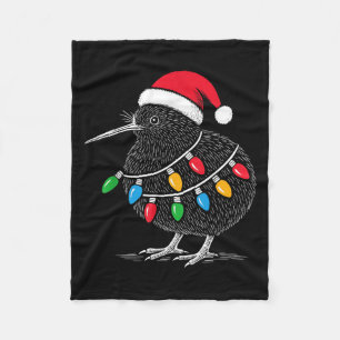 Kiwi Bird New Zealand Holiday Christmas Fleece Blanket