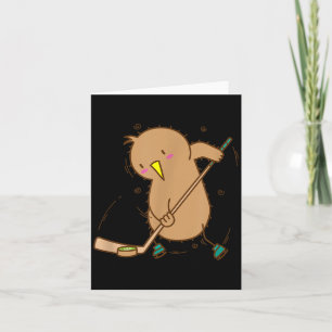 Kiwi Bird Plays Field Hockey Kiwi Bird And Fruit Card