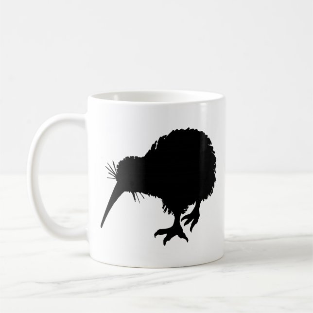 Kiwi Bird Silhouette Coffee Mug (Left)