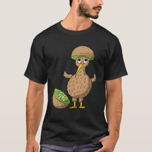Kiwi Bird with Kiwi Fruit as Hat T-Shirt