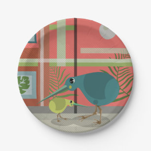 Kiwi Birds inside Paper Plate