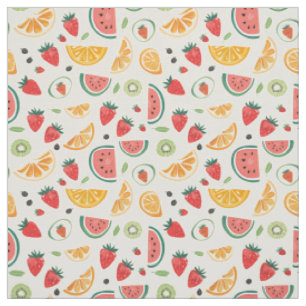 Kiwi & Botanical Pattern Fabric