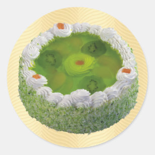 Kiwi Cake Classic Round Sticker