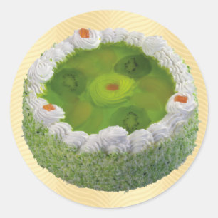 Kiwi Cake Classic Round Sticker