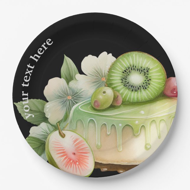 Kiwi Cake paper plates (Front)