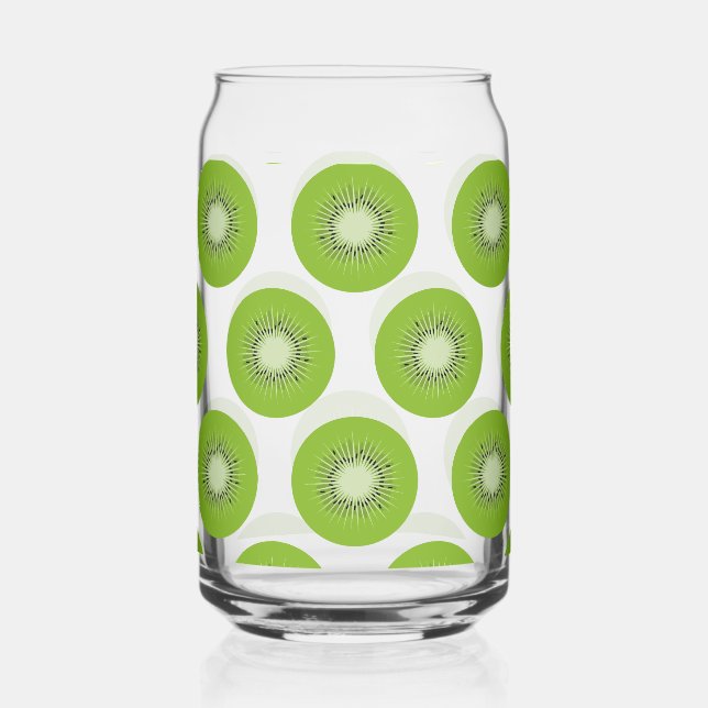 Kiwi Can Glass (Front)