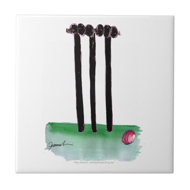 kiwi cricket bails, tony fernandes ceramic tile (Front)