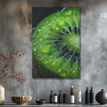 Kiwi Faux Wrapped Canvas Print