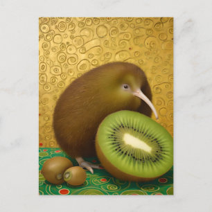 Kiwi Fruit and Bird Postcard