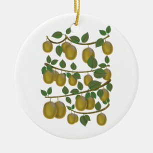 Kiwi Fruit Ceramic Ornament