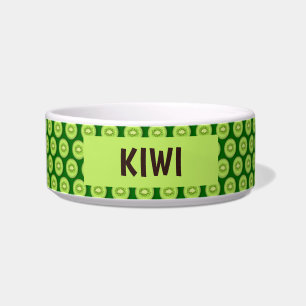 Kiwi Fruit Ceramic Pet Bowl