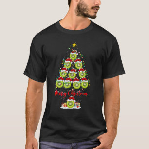 Kiwi Fruit Christmas Tree Lights Santa Kiwi Fruit T-Shirt